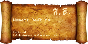 Nemecz Beáta névjegykártya