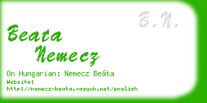beata nemecz business card